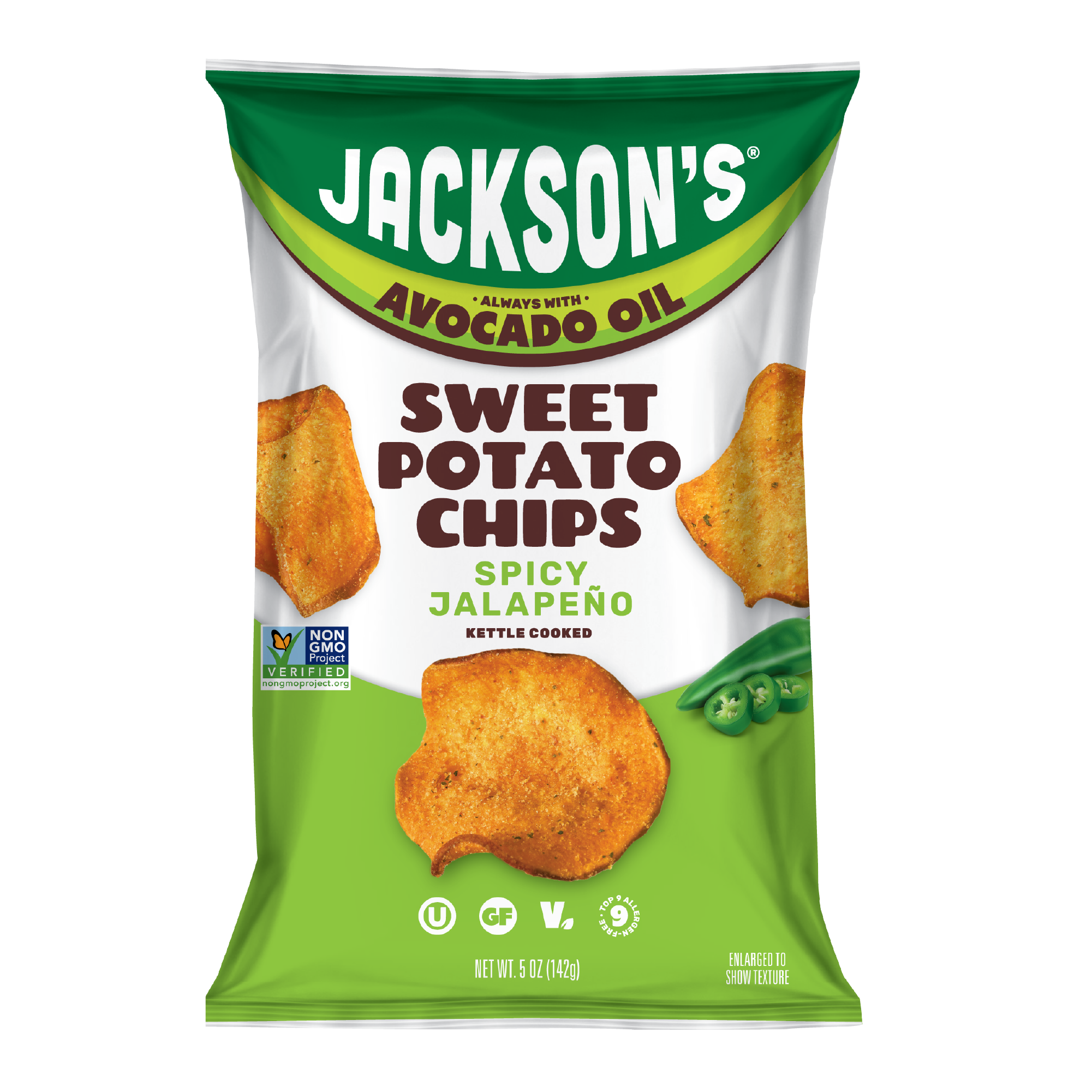 Jackson's Spicy Jalapeño Sweet Potato Chips in Avocado Oil 5oz