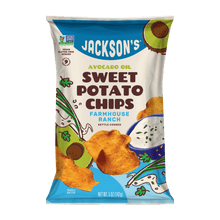 Load image into Gallery viewer, Dairy-Free Farmhouse Ranch Sweet Potato Chips in premium Avocado Oil 5oz Bags. Crispy and savory snack