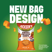 Load image into Gallery viewer, Wavy Cheddar & Sour Cream Sweet Potato Chips New Bag Design 5oz, new bag design coming, our packaging may very while we transition to new designs.