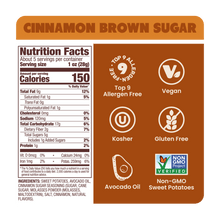 Load image into Gallery viewer, Jackson's Cinnamon Brown Sugar Sweet Potato Chips top 9 allergen free vegan gluten free