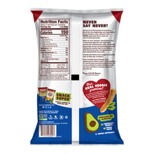 Load image into Gallery viewer, Jackson's Super Veggie Straws packaging - nutrition facts, ingredients list, and allergen information. Discover transparent labeling on these premium avocado oil veggie straws free from top 9 allergens and dairy-free.
