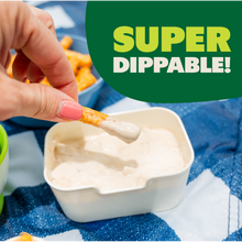 Load image into Gallery viewer, Super dippable Jackson's Veggie Straws - the perfect crispy crunchy companion for your favorite dips. Discover versatile, non-GMO, PUFA-free veggie straws that elevate any snacking occasion.