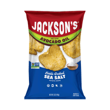 Load image into Gallery viewer, Jackson's Classic Kettle Chips Sea Salt flavor, 5oz bags, cooked in premium avocado oil, Kettle Cooked Potato Chips.