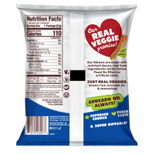 Load image into Gallery viewer, Jackson's Sea Salt Super Veggie Straws are made with Real Veggies and cooked in avocado oil. Nutrient dense veggie straws.