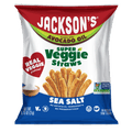 Jackson's Super Veggie Straws Sea Salt flavor veggie straws made with real veggies and cooked in avocado oil. Snack size bag 0.75oz. Perfect for kids.
