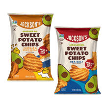 Load image into Gallery viewer, Jackson's Wavy Variety Pack Sweet Potato Chips in Avocado Oil 5oz Bags