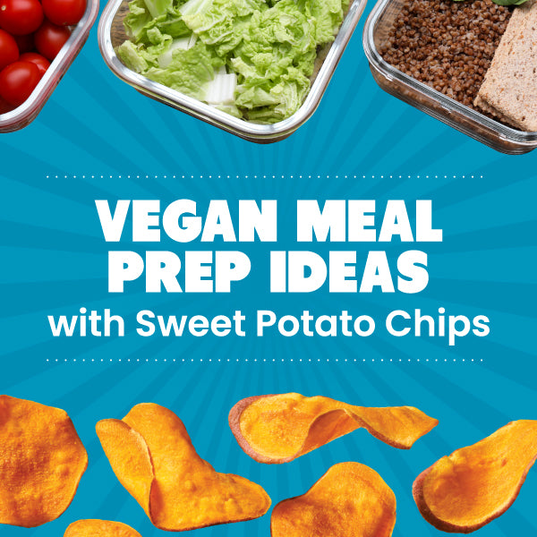Vegan Meal Pred Ideas with Sweet Potato Chips Graphic