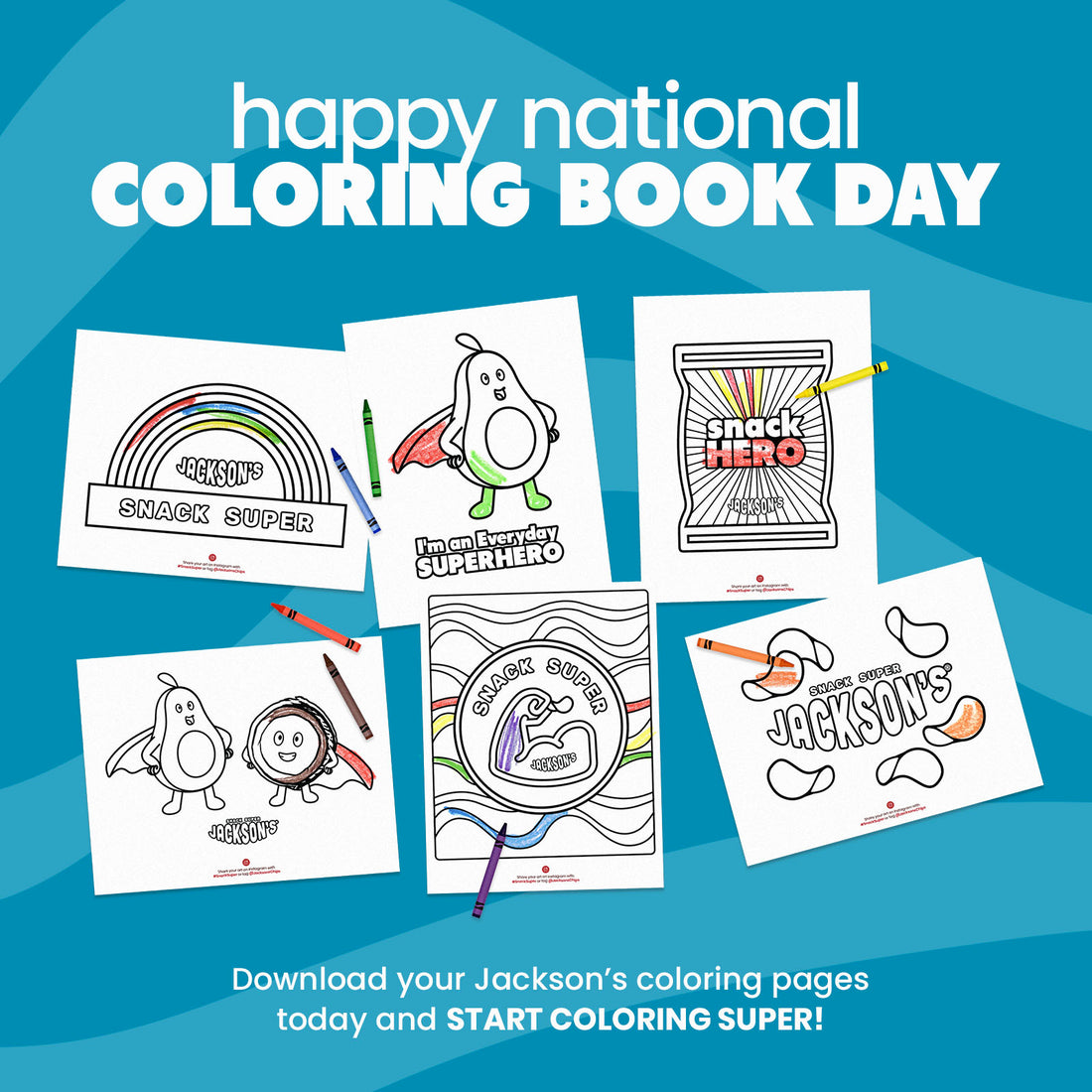 happy national coloring book day - free printable pdf e-book