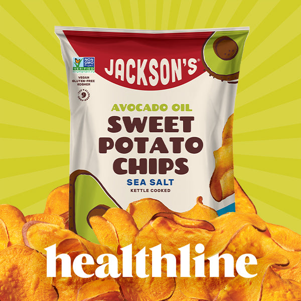Jackson's Sweet Potato Chips featured on Healthline