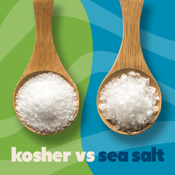 spoons with kosher versus sea salt