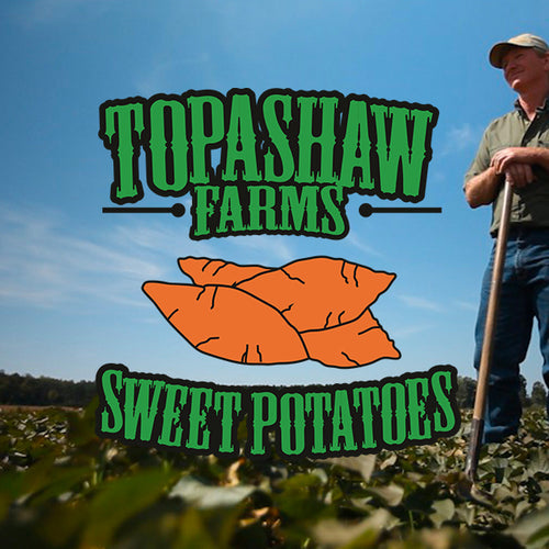 Topashaw Farms. High Quality Heirloom Sweet Potatoes used by Jackson's.