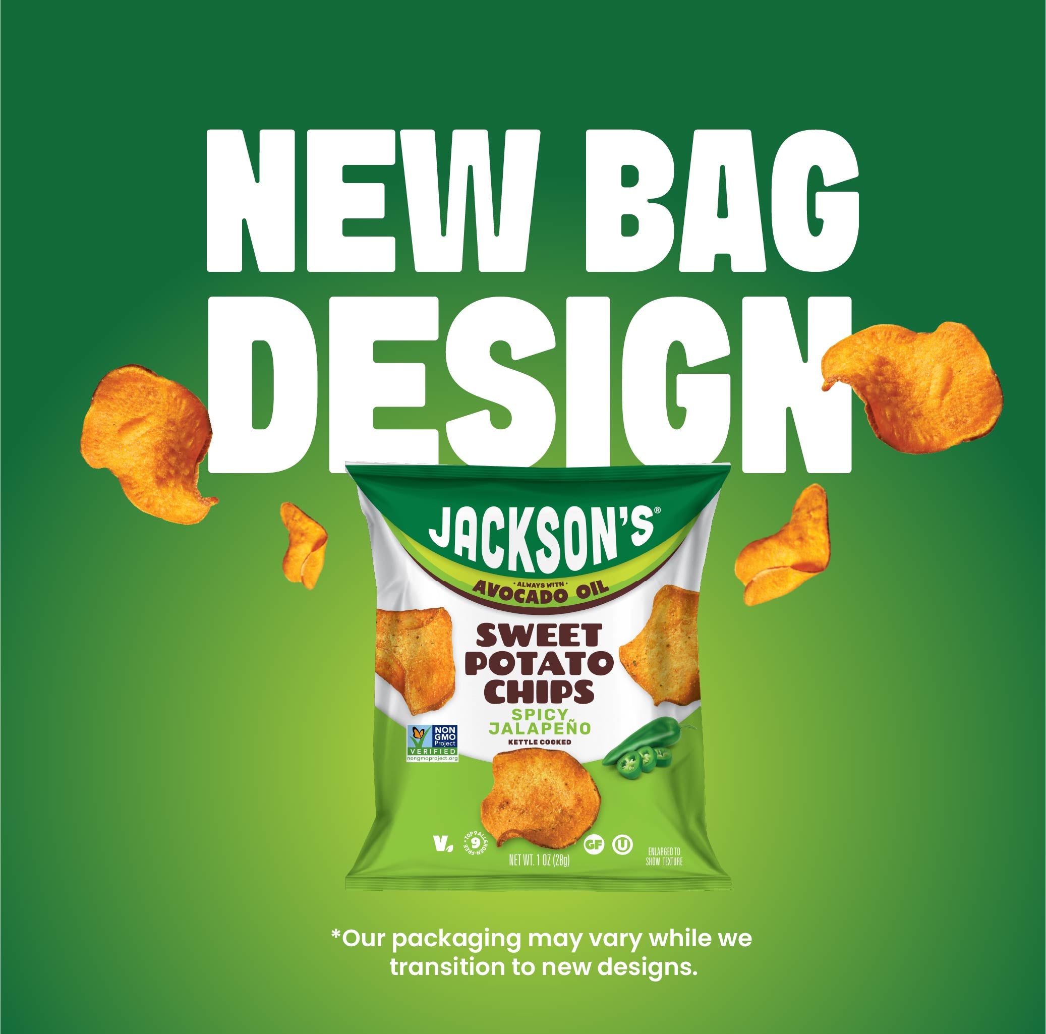 Jackson's Variety Pack Sweet Potato Chips in Avocado Oil 1oz (Pack