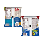 Jackson's 1oz bags of Sea Salt Chips Sweet Potato and Kettle Chip. Back of the bag nutrition label.