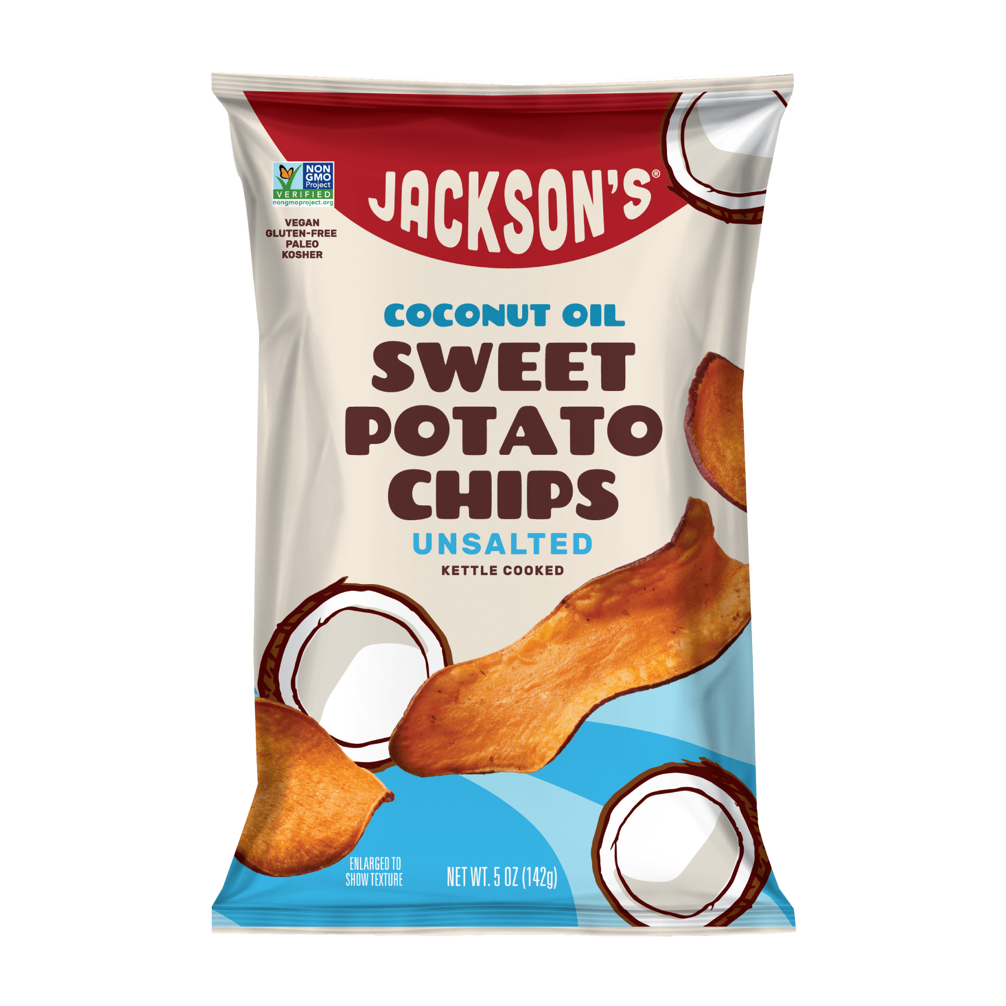 Unsalted Sweet Potato Chips in Coconut Oil 5oz  Paleo & Whole30