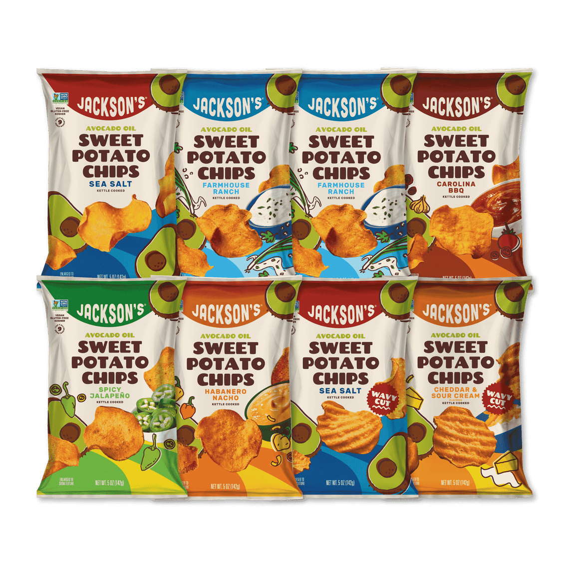 Epic Flavors Variety Pack Sweet Potato Chips in Avocado Oil 5oz Bags