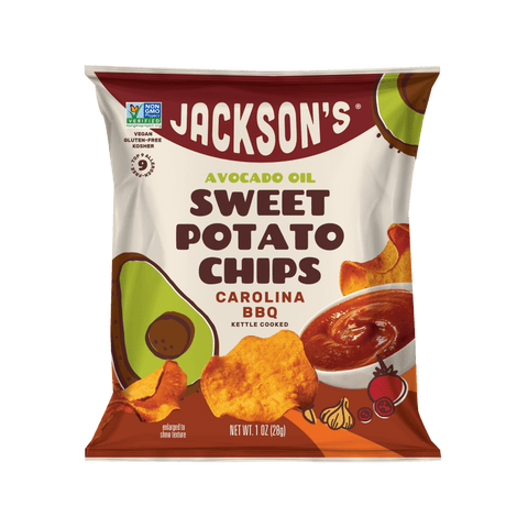 Carolina BBQ Sweet Potato Chips in Avocado Oil 1oz (Pack of 30)