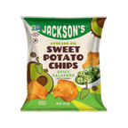 Jackson's kettle-cooked Spicy Jalapeño Sweet Potato Chips in Avocado Oil 1oz. Gluten-free & vegan chips