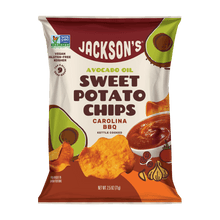 Load image into Gallery viewer, Carolina BBQ Sweet Potato Chips in Avocado Oil 2.5oz. 9-Allergen Free &amp; keto chips

