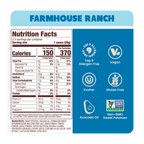 Nutrition Label Farmhouse Ranch Sweet Potato Chips in Avocado Oil 2.5oz - 14 Bags. Dairy-free and Whole30 snack