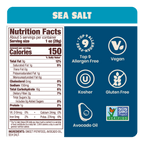 Nutrition Label Wavy Sea Salt Sweet Potato Chips in Avocado Oil 5oz - 8 Bags