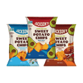 Jackson’s Kettle Cooked Sweet Potato Chips Savory Variety Pack with Sea Salt, Farmhouse Ranch, Carolina BBQ potato chips 5oz bags, total of 8 Bags