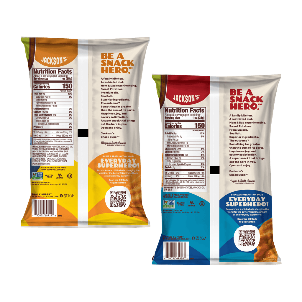 Wavy Variety Pack Sweet Potato Chips in Avocado Oil 5oz (Pack of 8)