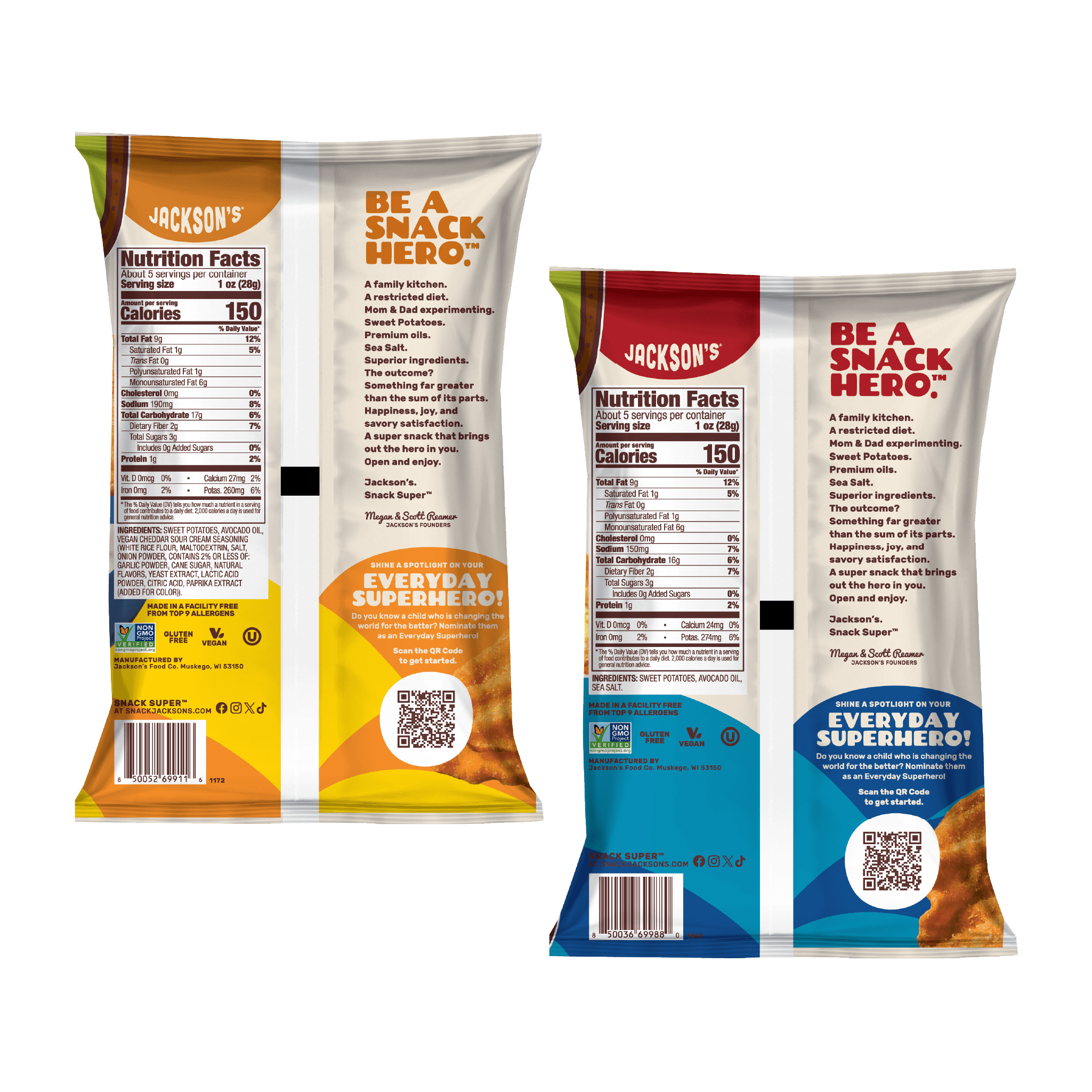 Wavy Variety Pack Sweet Potato Chips in Avocado Oil 5oz (Pack of 8)
