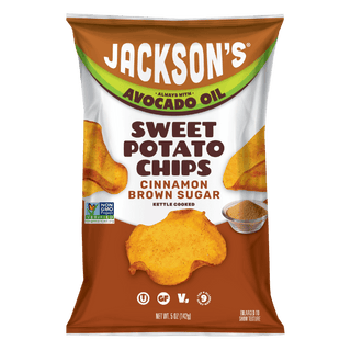 Jackson's Cinnamon Brown Sugar Sweet Potato Chips Front Bag