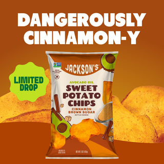 Cinnamon Brown Sugar Sweet Potato Chips in Avocado Oil 5oz (Pack of 8)
