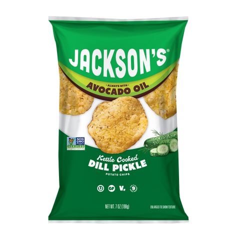 Dill Pickle Kettle Chips in Avocado Oil 7oz (Pack of 6)