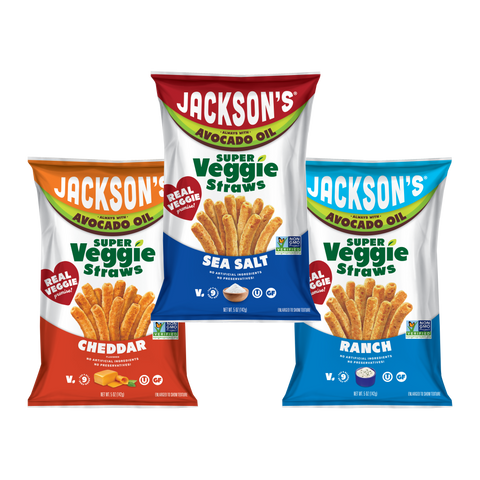Variety Pack Super Veggie Straws in Avocado Oil 5oz (Pack of 8)