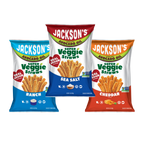 Jackson's Super Veggie Straws in Sea Salt, Ranch, and Cheddar flavors - allergen-free snacks cooked in premium avocado oil. Discover crunchy, better-for-you veggie straws perfect for all dietary needs.