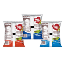 Load image into Gallery viewer, Back side of bags Jacksons Variety Pack Super Veggie Straws 0.75oz Snack Size Bags. Single serve bags.
