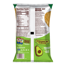 Load image into Gallery viewer, Back of bag of Jackson's Spicy Jalapeno Kettle Chips Cooked In Avocado Oil. Gluten Free, vegan, free from the top 9 allergens.
