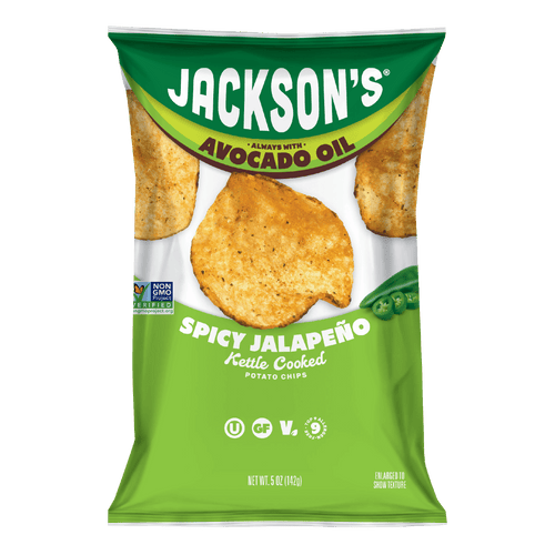 Jackson's Spicy Jalapeño Kettle Chips in avocado oil