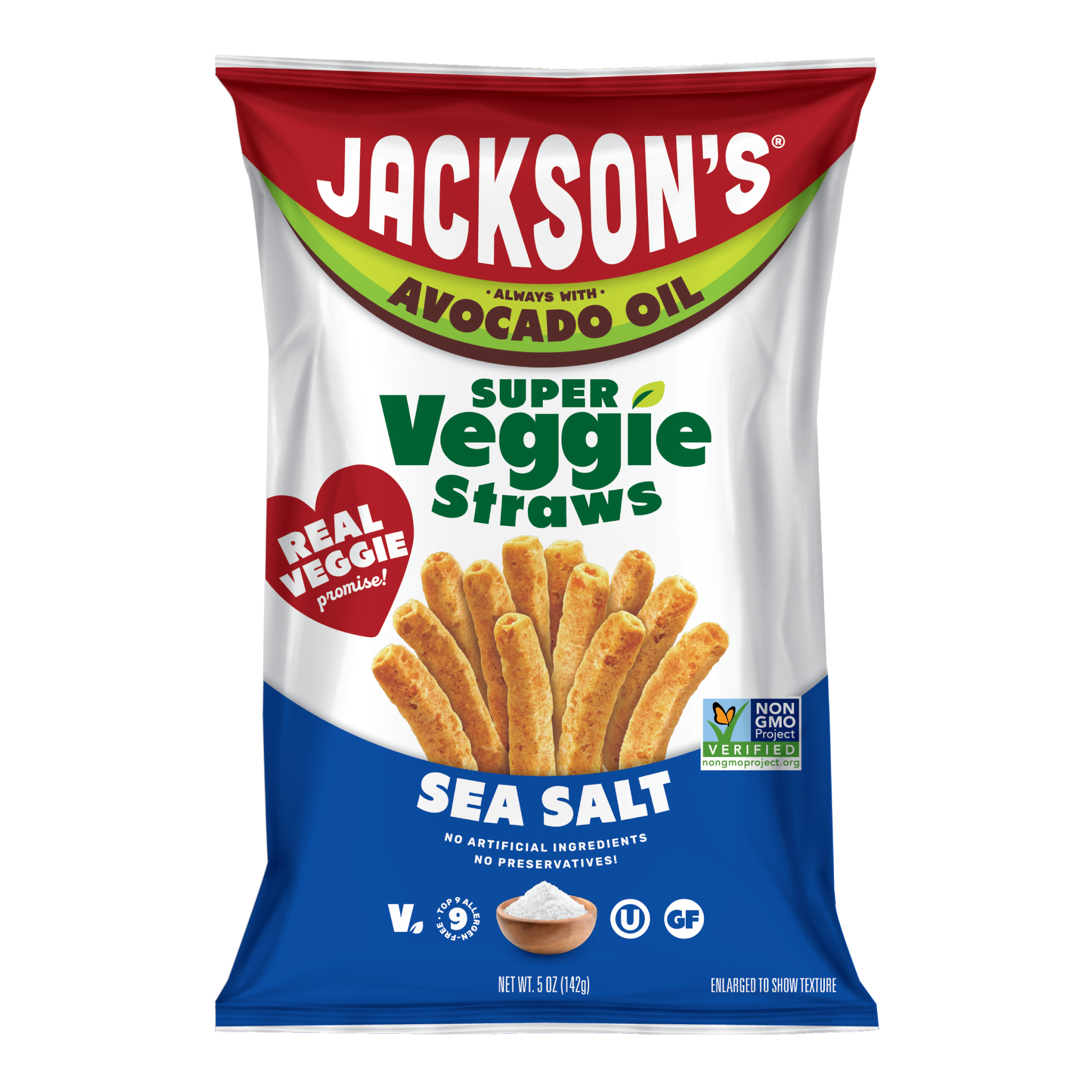 Jackson's Super Veggie Straws Cooked in Avocado Oil | Jackson's Chips