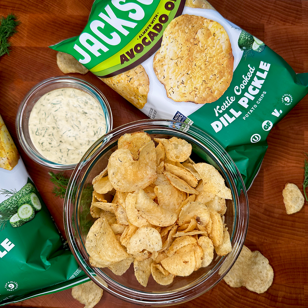 Jackson's Limited Edition Dill Pickle Kettle Chip Cooked in Avocado Oil