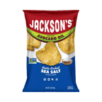 Jackson's Classic Kettle Chips Sea Salt flavor, 5oz bags, cooked in premium avocado oil, Kettle Cooked Potato Chips.