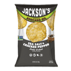 Jackson's Sea Salt & Cracked Pepper Kettle Chip Cooked in Avocado Oil. Perfect for lunch.