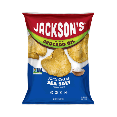 Sea Salt Classic Kettle Chips in Avocado Oil 5oz (Pack of 8)