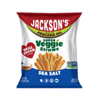 Jackson's Super Veggie Straws Sea Salt flavor veggie straws made with real veggies and cooked in avocado oil. Snack size bag 0.75oz. Perfect for kids.