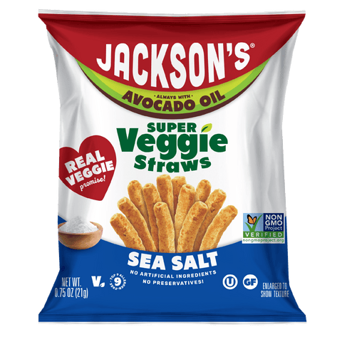 Sea Salt Super Veggie Straws in Avocado Oil 0.75oz (Pack of 30)