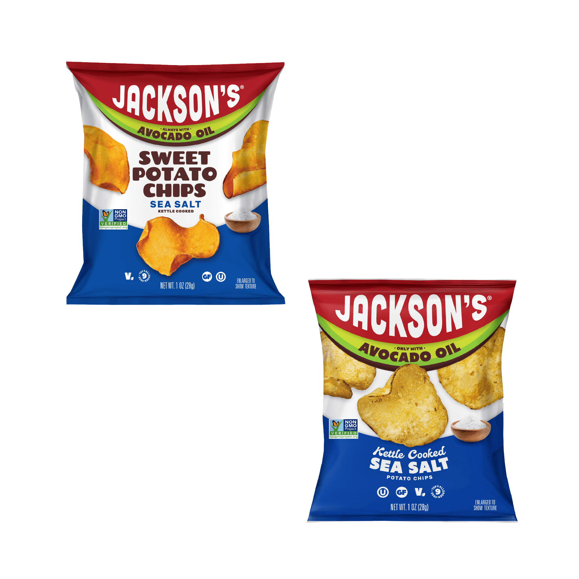 Sea Salt Variety Pack Chips in Avocado Oil 1oz (Pack of 30)