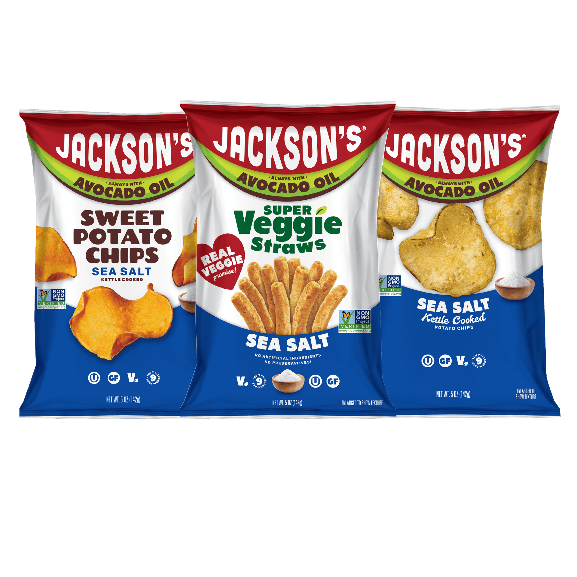 その他 papas Jackson's Variety Pack Avocado Oil Snacks (Pack of 8) | Jackson's