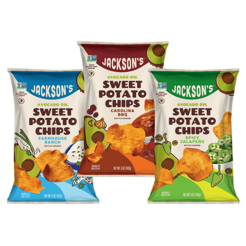 Variety Pack Sweet Potato Chips in Avocado Oil 5oz (Pack of 8)