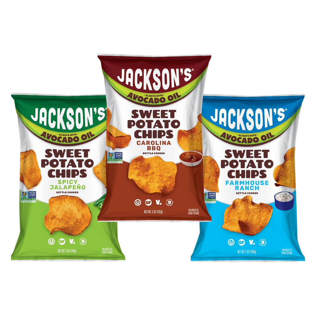 Variety Pack Sweet Potato Chips in Avocado Oil 5oz (Pack of 8)