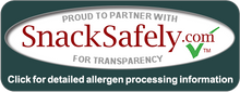 Load image into Gallery viewer, SnackSafely.com allergen transparency badge.
