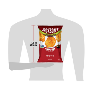 Size for scale of a 5oz bag of Jackson's 11.5in tall