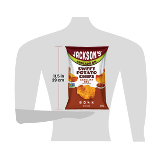 Size for scale of a 5oz bag of Jackson's 11.5in tall