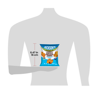 Size for scale of a 1oz bag of Jackson's 6.47in tall
